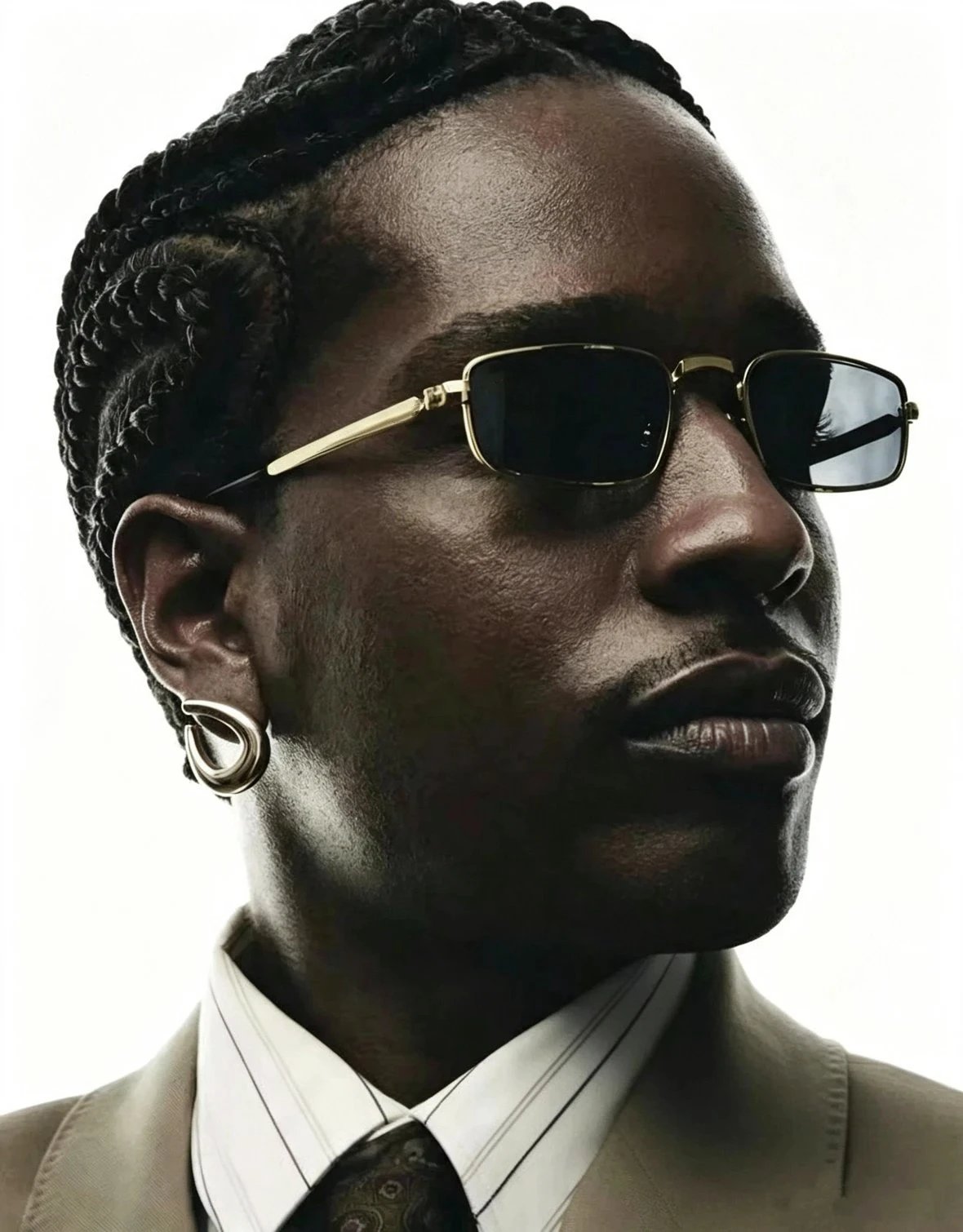 ASAP Rocky签名版Awge联名款 风格 金属小方框太阳镜墨镜 平光镜 赵雨凡 太阳 同款