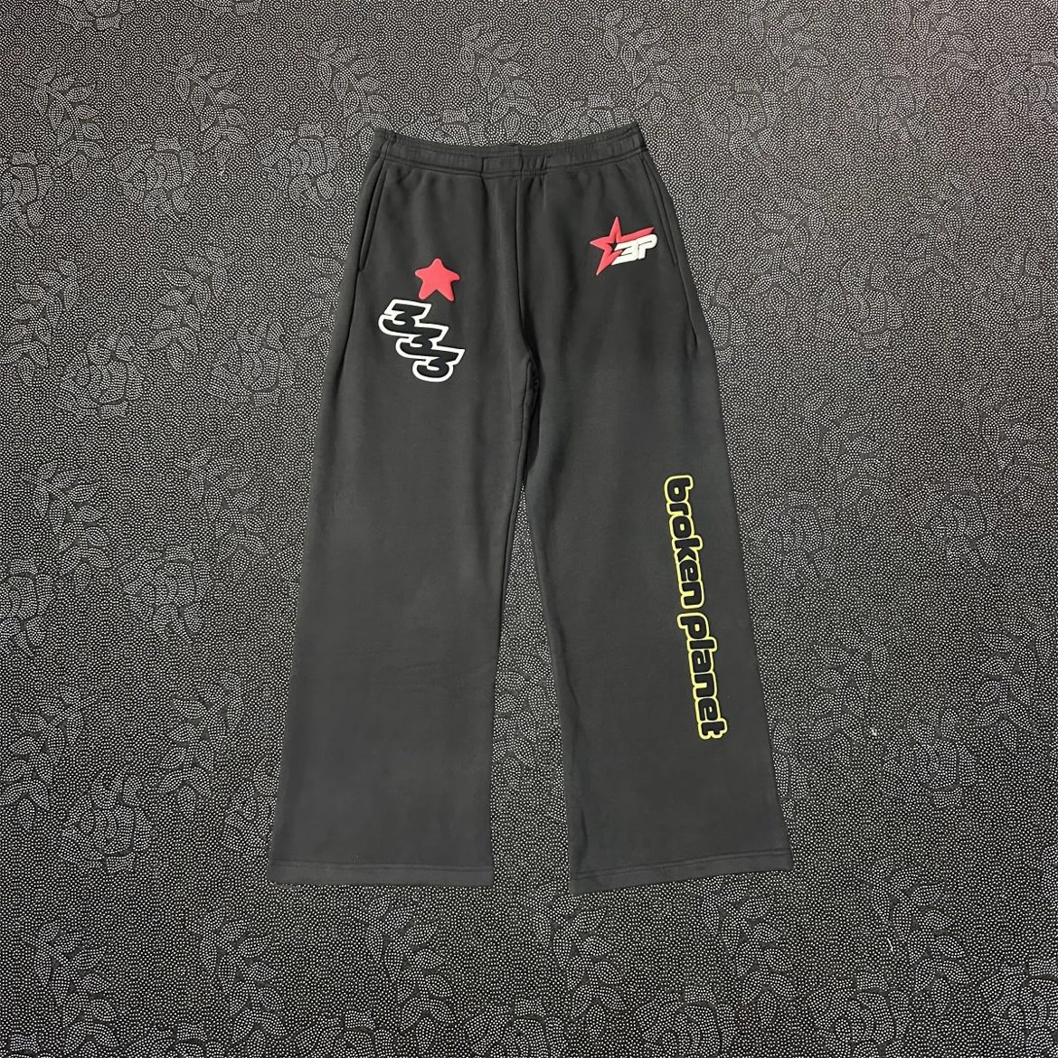 Broken Planet Graphic Sweatpants Black - 5