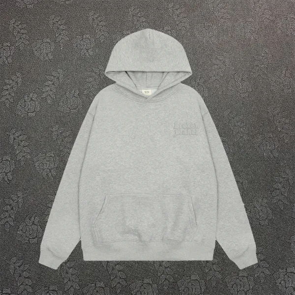 Broken Planet Embossed Logo Hoodie Gray - 1