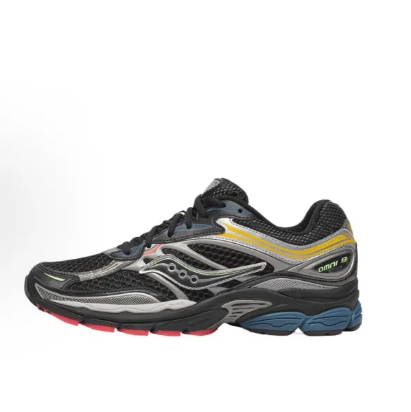 Saucony Omni 9 Black / Gray / Yellow / Red Running Shoes - 1