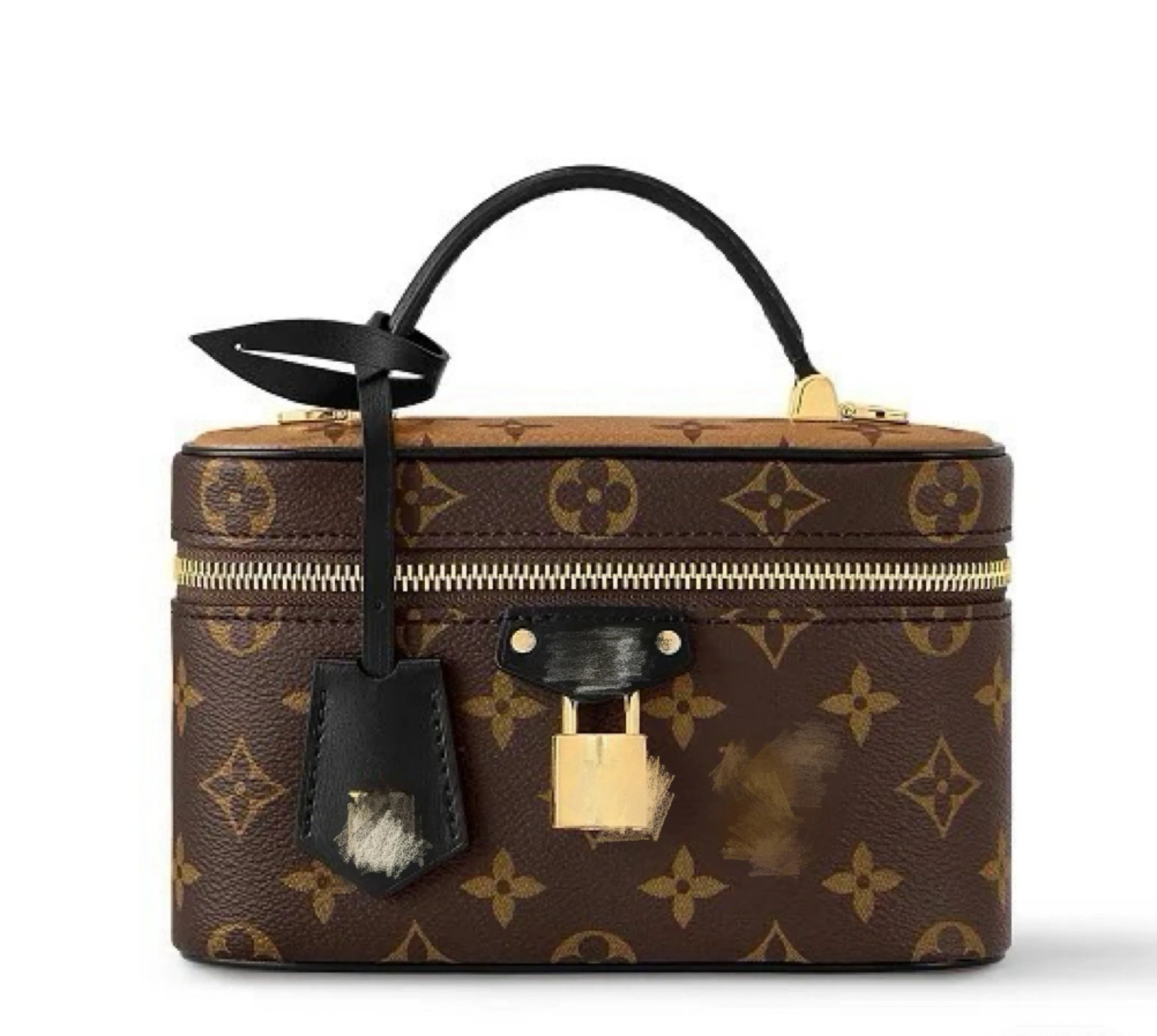 Shark Home [Top Quality Replica] Vanity PM Bag Cosmetic Bag Runway Cosmetic Bag Toiletry Bag Original Monogram Classic Crossbody Bag Colorblock Travel Bag Large Capacity Jewelry Case Handbag Hot Socialite Girl Mini Handbag Colorblock Pure Leather Box Bag (with Counter Gift Box Packaging)