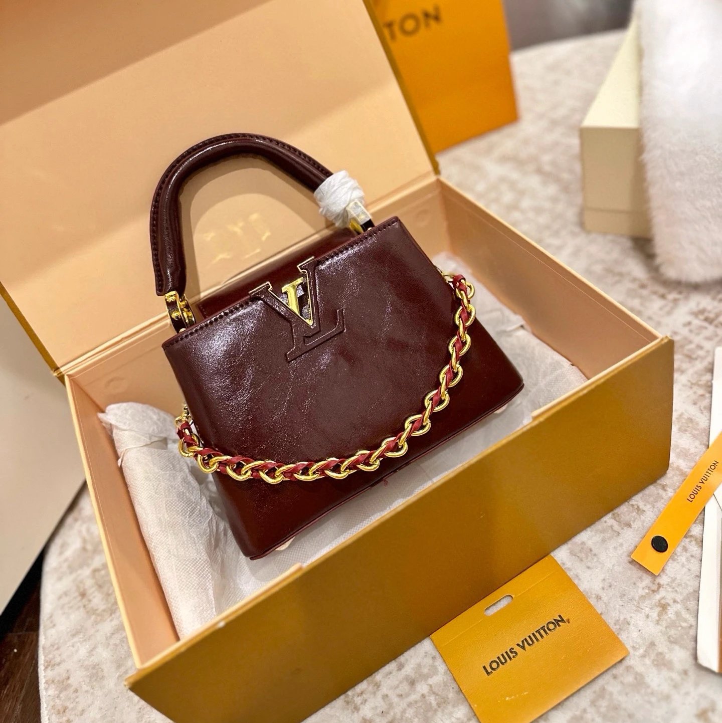 Oil Wax Leather Vintage Red
