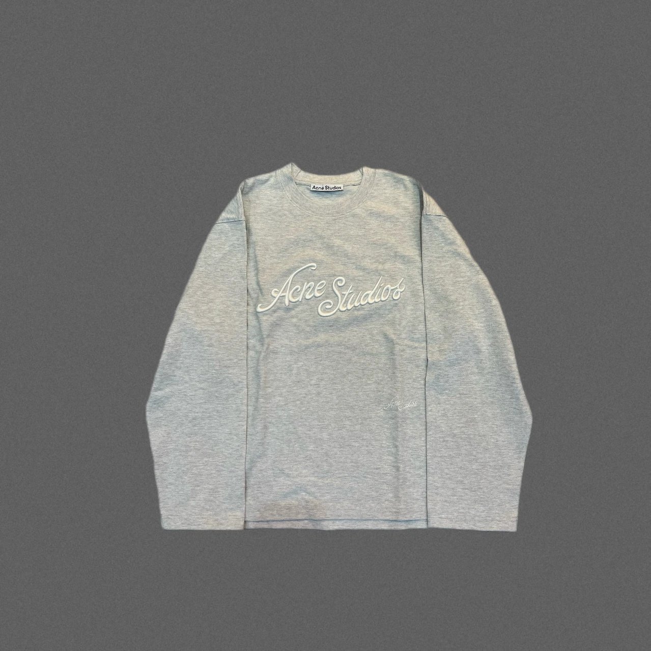 HFsMade 3D Embroidered Long Sleeve in Heather Gray