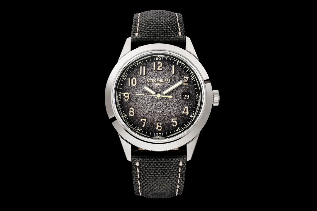 Patek Philippe Calatrava Pilot Travel Time Beige Leather Mechanical Watch Watches - 11