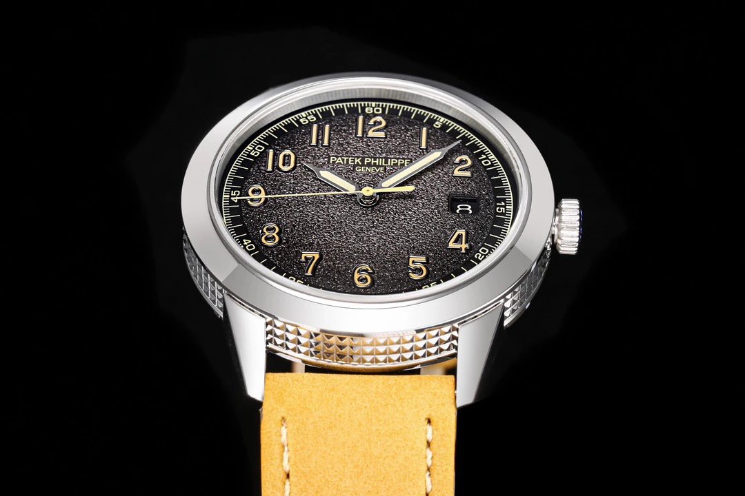 Patek Philippe Calatrava Pilot Travel Time Beige Leather Mechanical Watch Watches - 5
