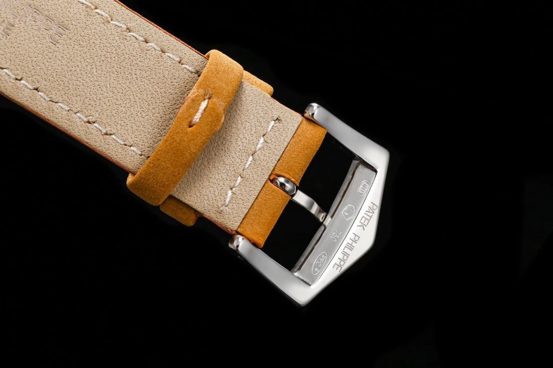 Patek Philippe Calatrava Pilot Travel Time Beige Leather Mechanical Watch Watches - 10