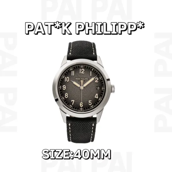 Patek Philippe Calatrava Pilot Travel Time Black Dial 40mm Mechanical Watch Watches - 1