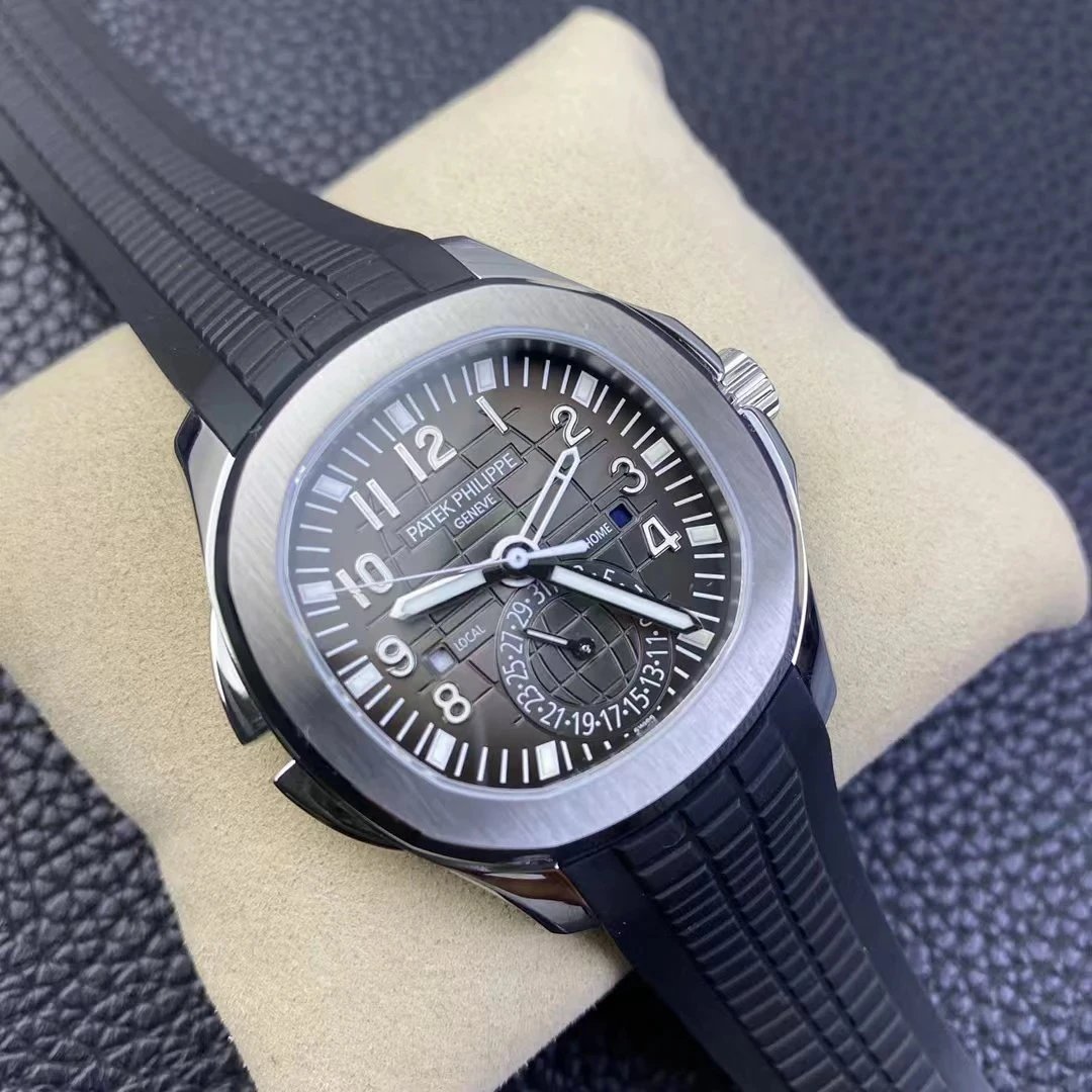 Patek Philippe Calatrava Pilot Travel Time Beige Leather Mechanical Watch Watches - 21