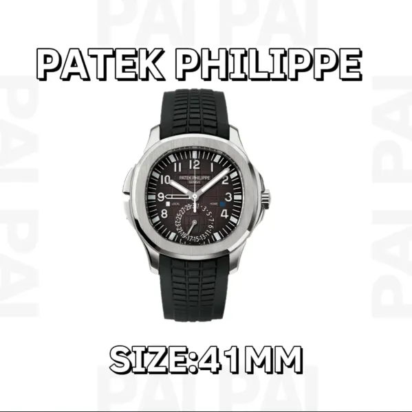 Patek Philippe Aquanaut Chronograph Black Dial 41mm Mechanical Watch Watches - 1