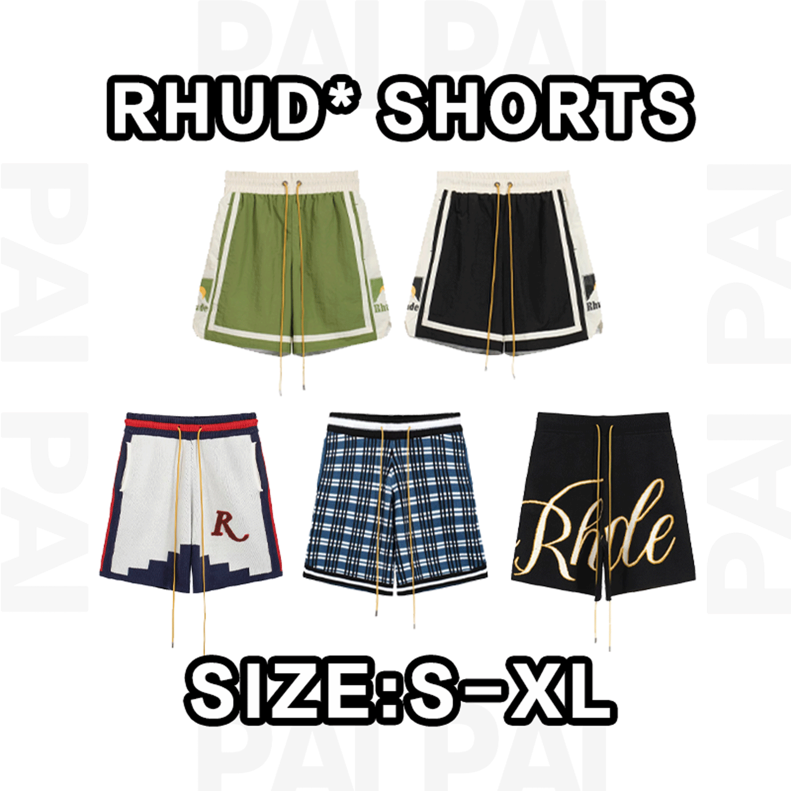 RHUD Black Plaid Shorts