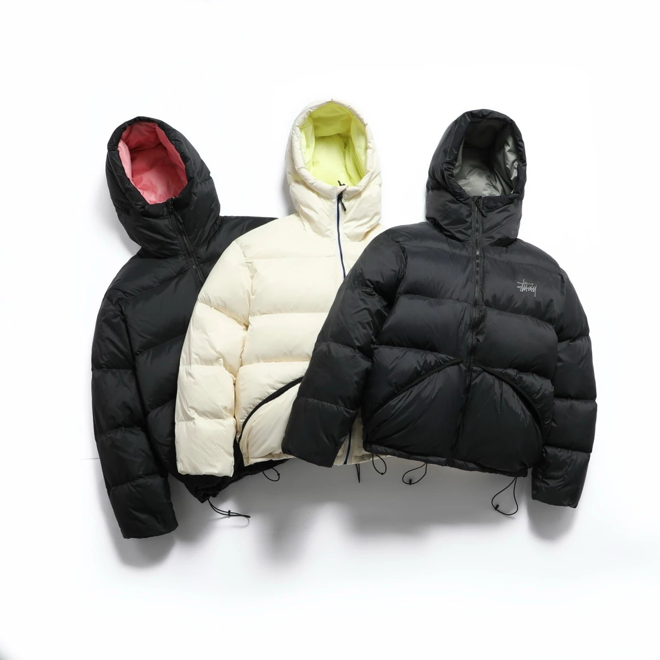 纯色百搭拉链连帽短款外套 男女同