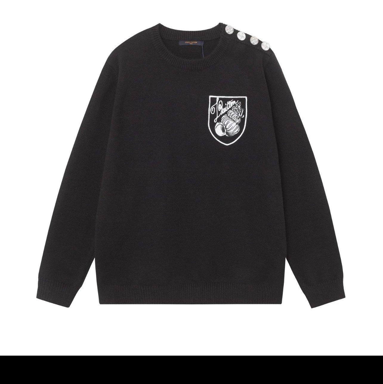 Louis Vuitton Knitwear Crewneck logo knit sweater — Round-neck pullover