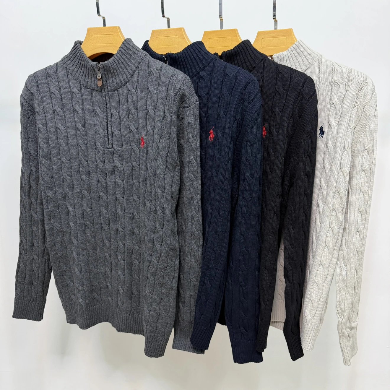 910RL slim fit 100Cotton QuarterZip Sweater 8
