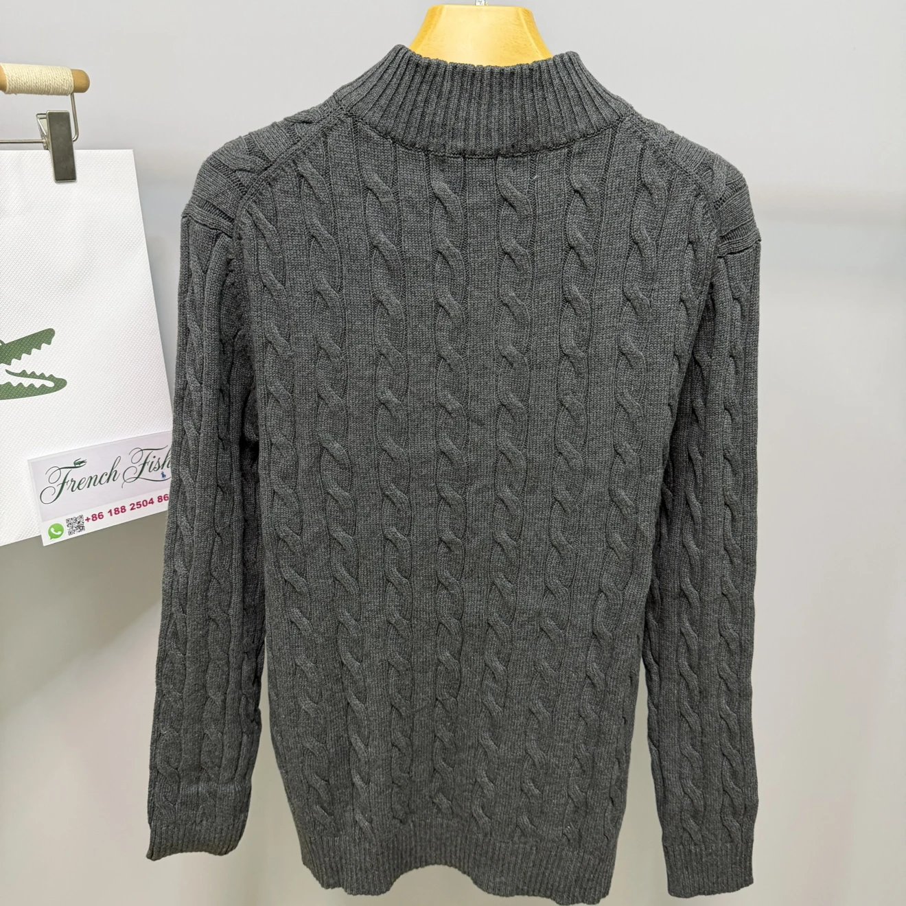 910RL slim fit 100Cotton QuarterZip Sweater 10