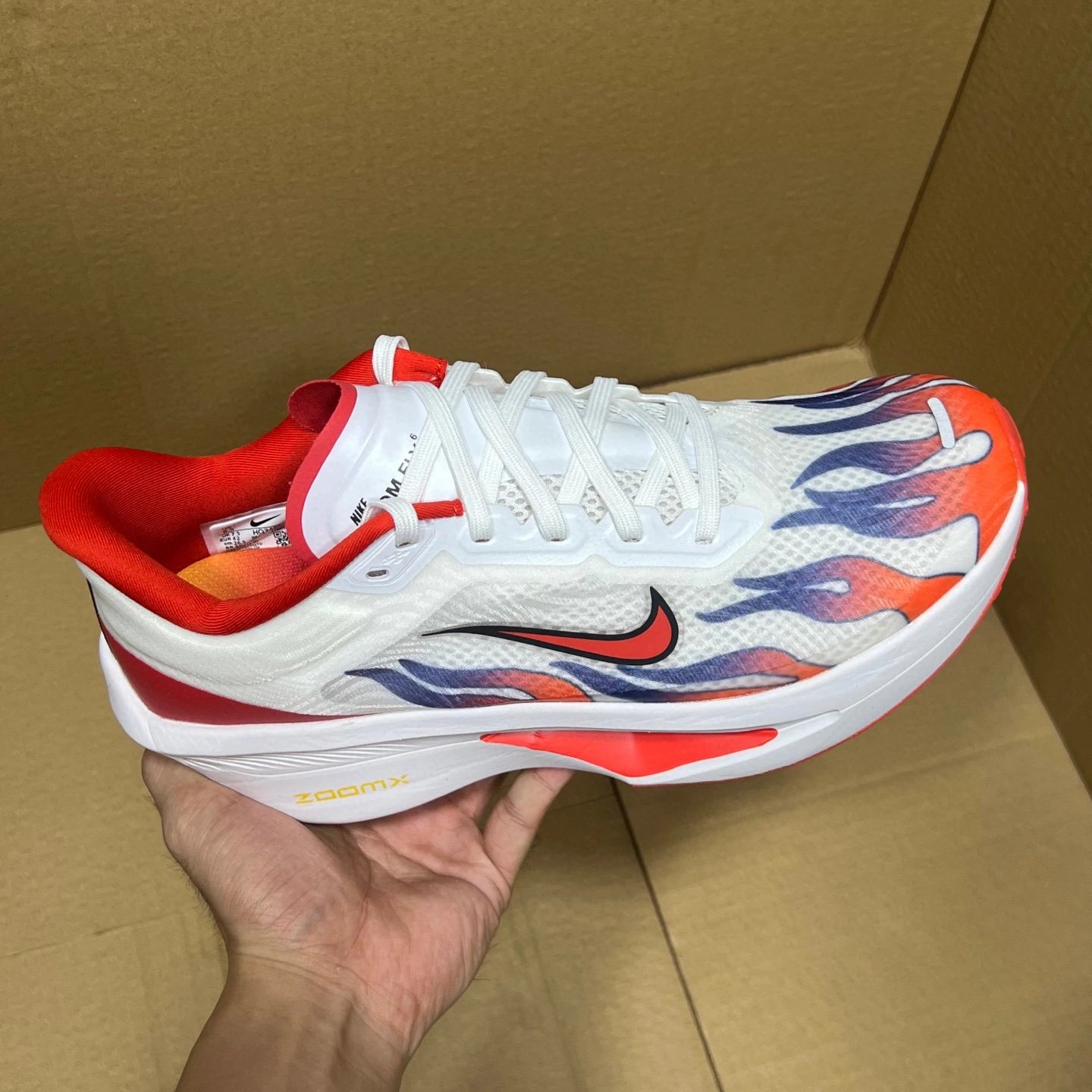 Nike Zoom Fly 6 White Silt Red Racer Blue II7285-100