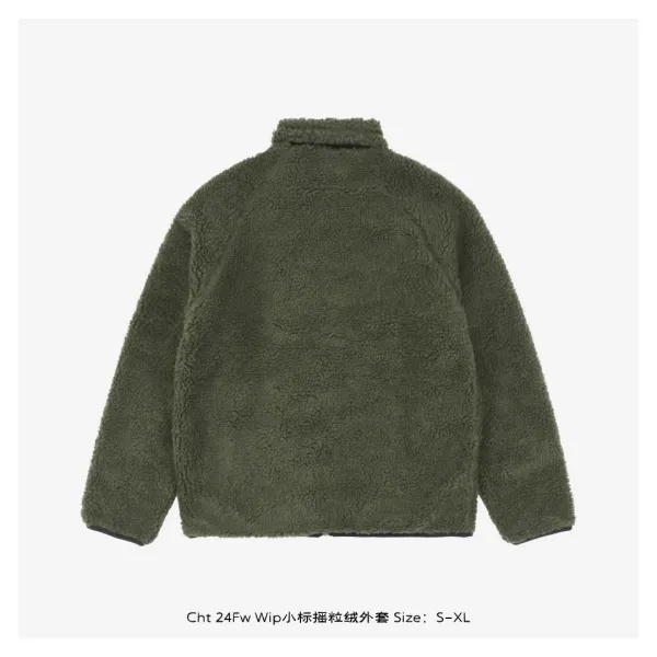Carhartt WIP Cht 24Fw Small Logo Sherpa Fleece Jacket Black - 22