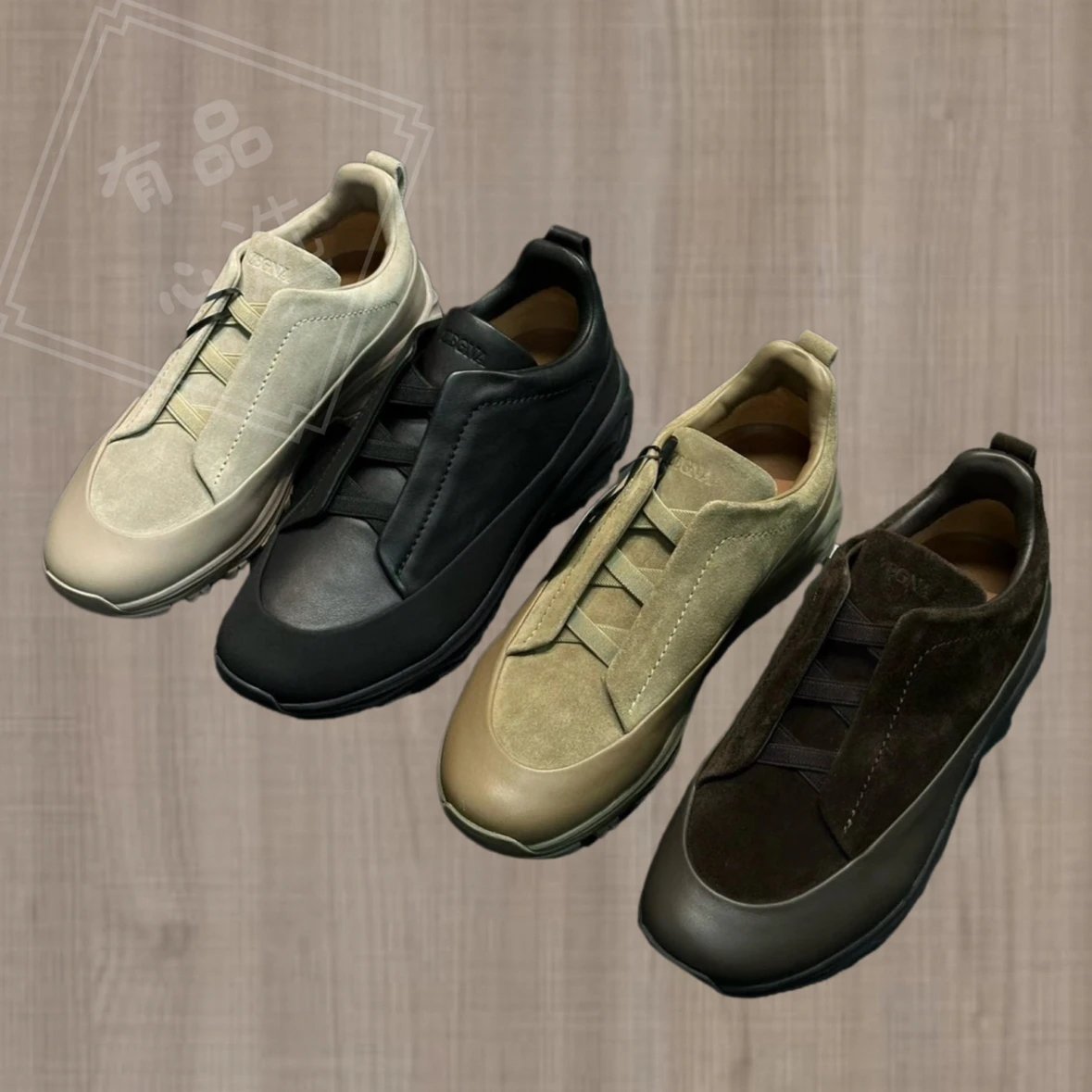 Ermenegildo Zegna 2024 Men's Suede Leather Casual Sneakers