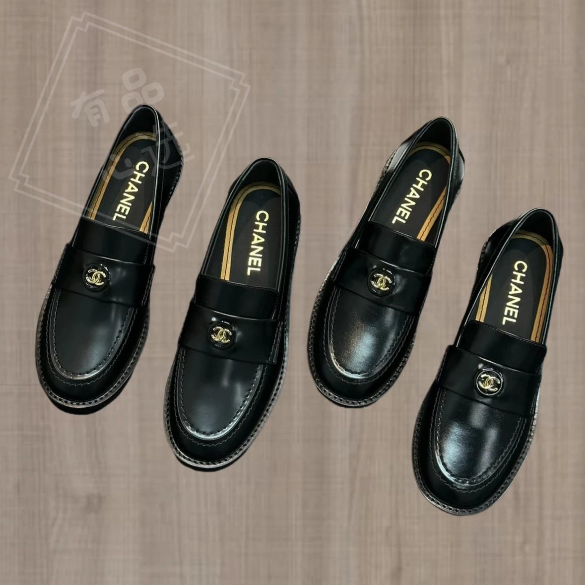 Chanel 24B Women's Leather Platform Loafers