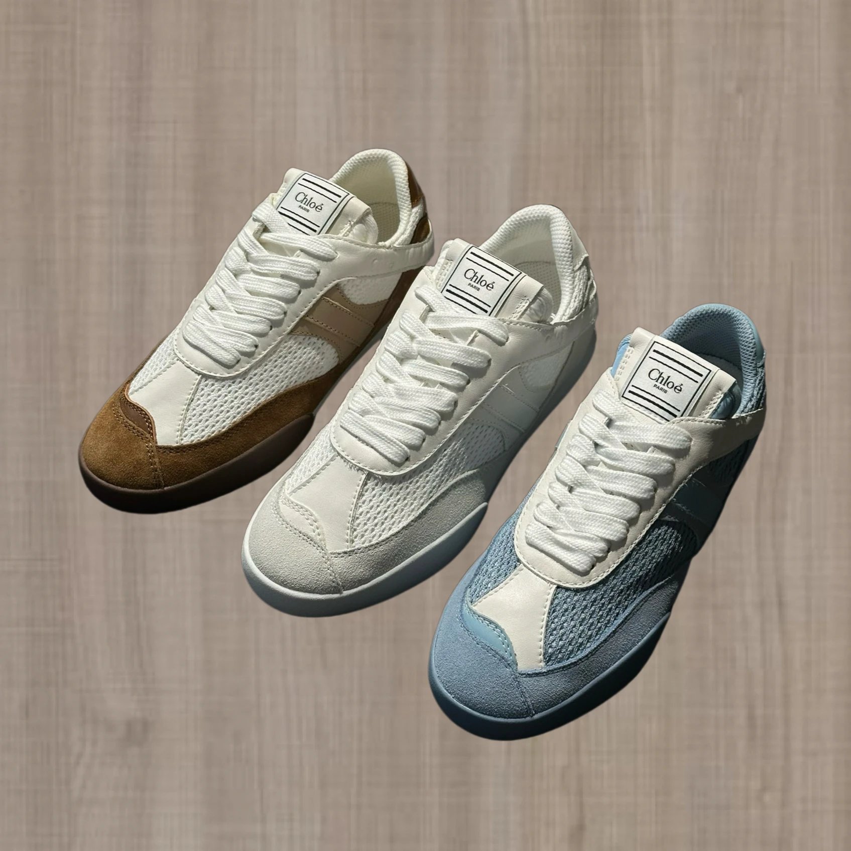 Chloe Women's 2025 Vintage Leather Sneakers