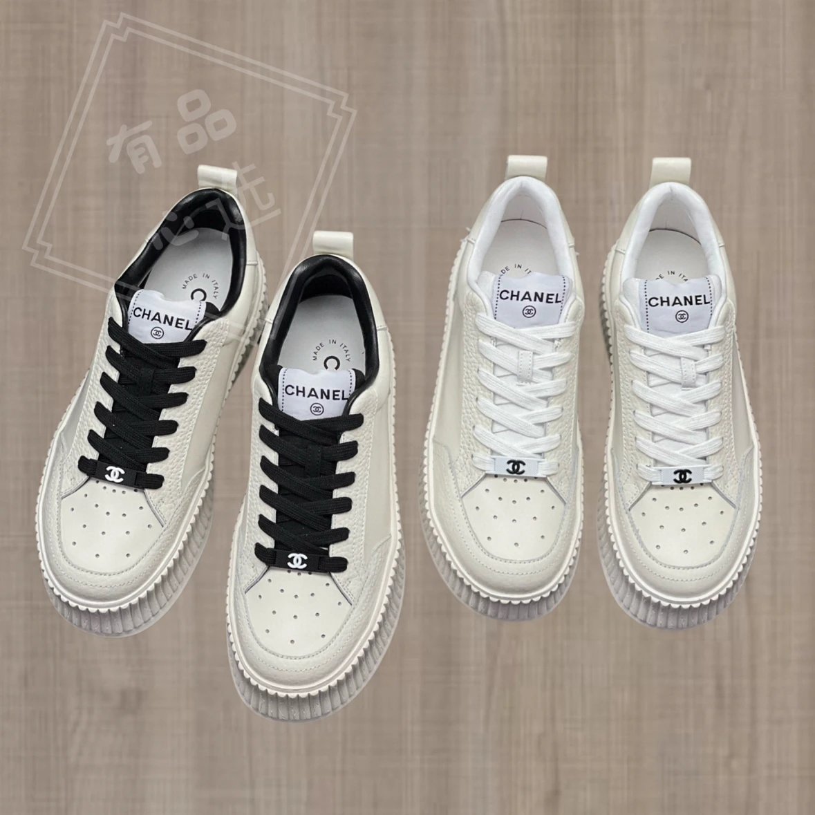 Chanel Women's Platform White Sneakers Autumn Winter