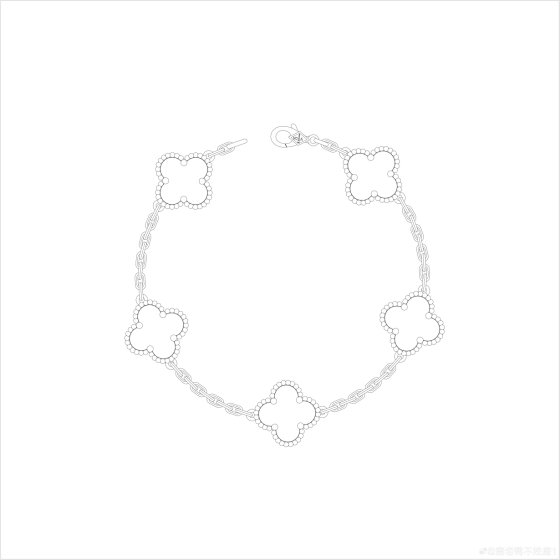 (Last batch of inventory) Five flower bracelet with nine color silver gold plating