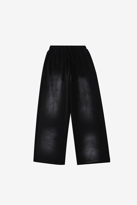 Washed Basic Sweatpants WM-10 Black