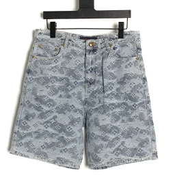 thumbnail for Trendy brand 25ss full of presbyopia jacquard suit denim shorts