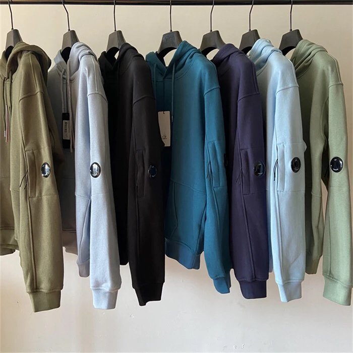 CP1093 Diagonal Fleece Lens Hooded Sweater