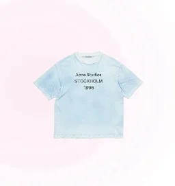 thumbnail for (Spot) new 1996 hemp cotton blue ready-to-wear spray painting summer exclusive color
