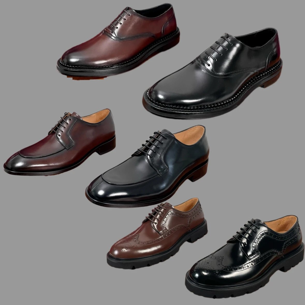 Salvatore Ferragamo Men's Leather Formal Oxford Derby Shoes