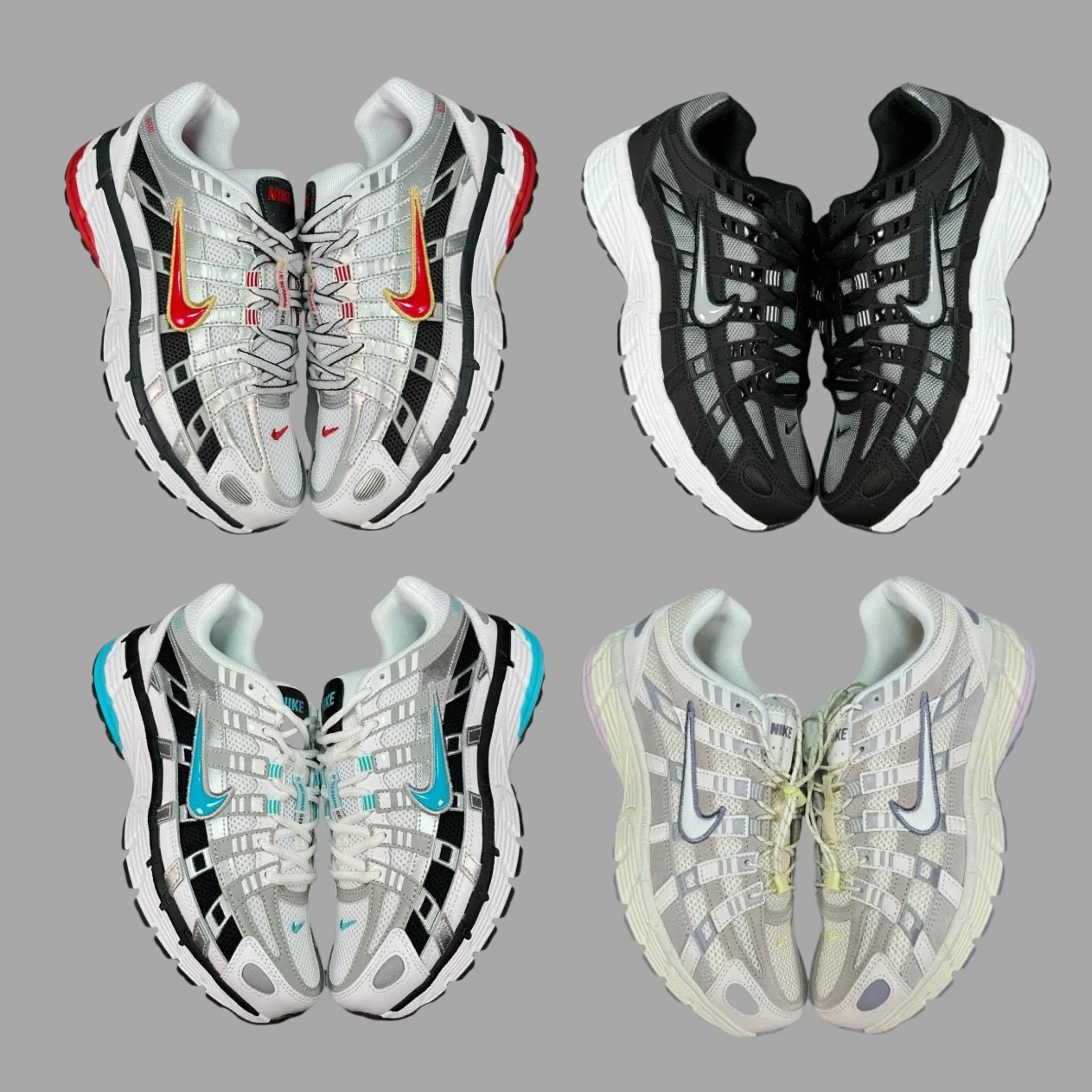 Nike P-6000 Beige Orange Purple Retro Running Shoes