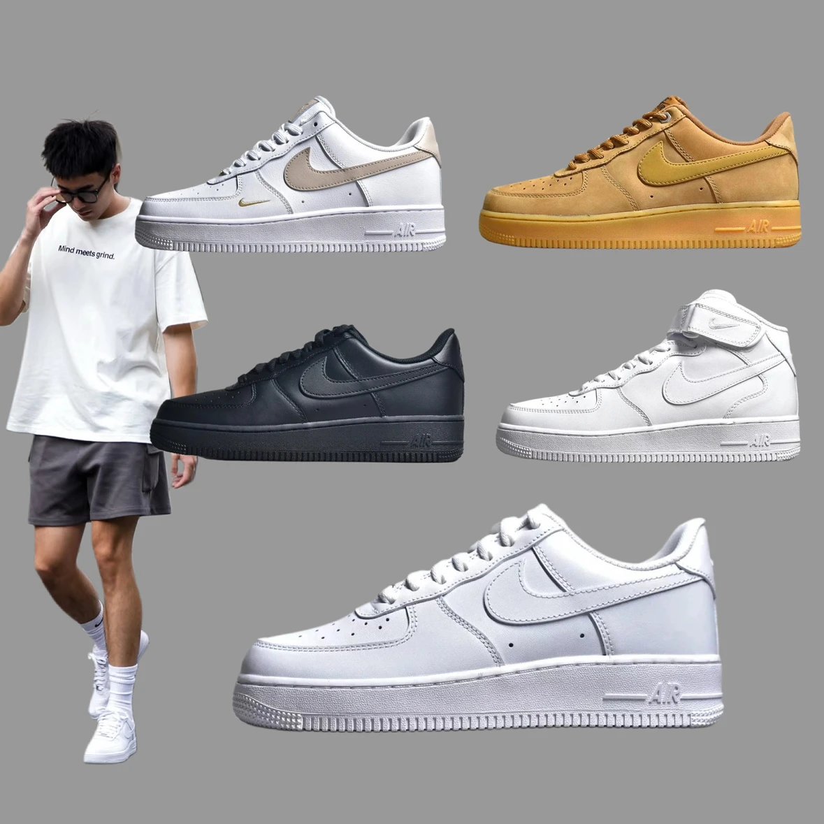 Nike Air Force 1 AF1 Classic Retro Sneakers