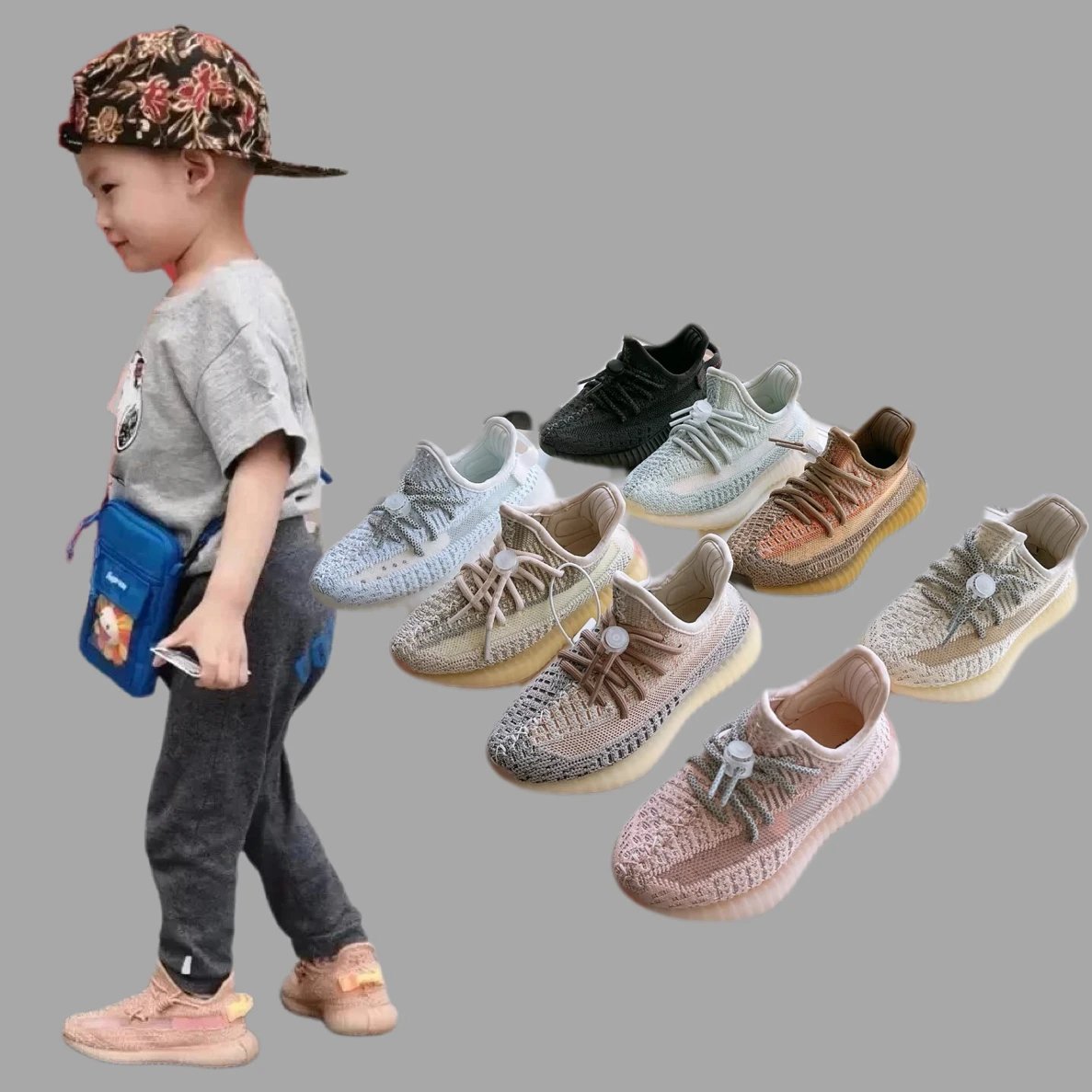YEEZY 350 V2 Kids Breathable Running Shoes