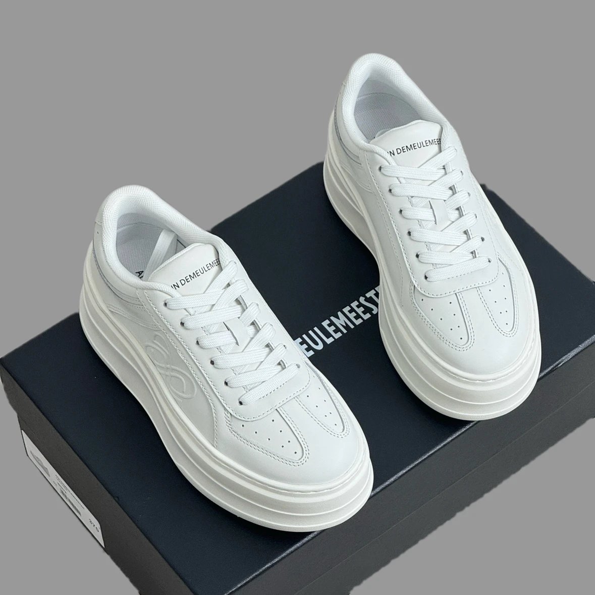 Ann Demeulemeester Women White Leather Platform Sneakers