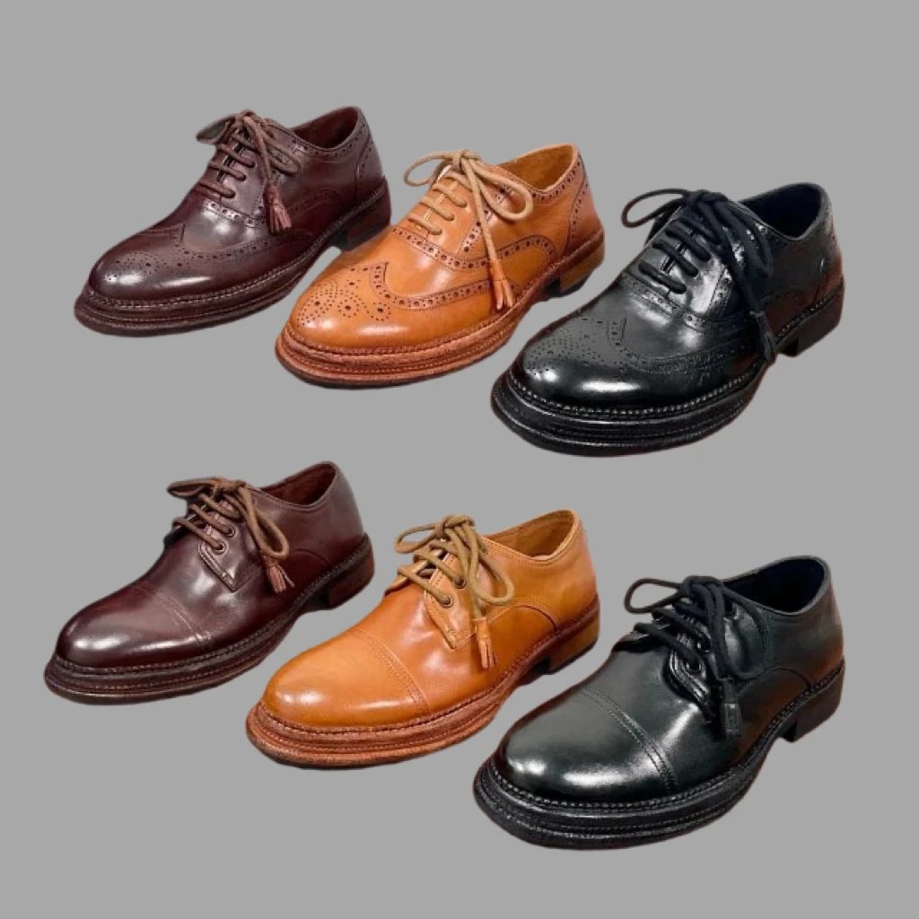 Dolce Gabbana Men's Vintage Brogue Leather Shoes