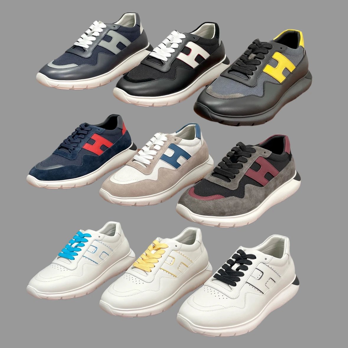 Hogan Men's Breathable Suede Leather Casual Sneakers