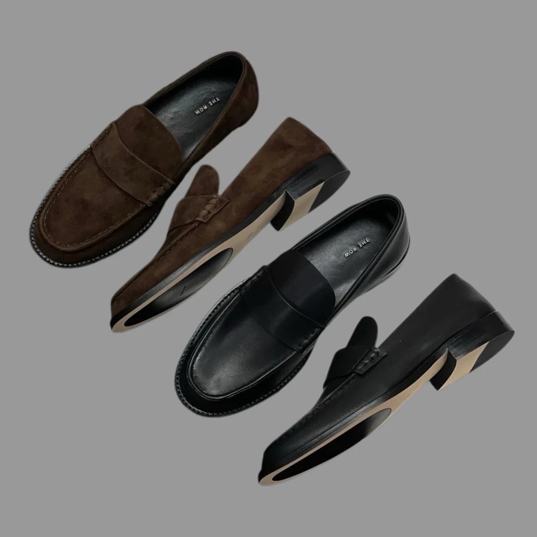The Row Women's Vintage Leather Loafers 2025 Spring