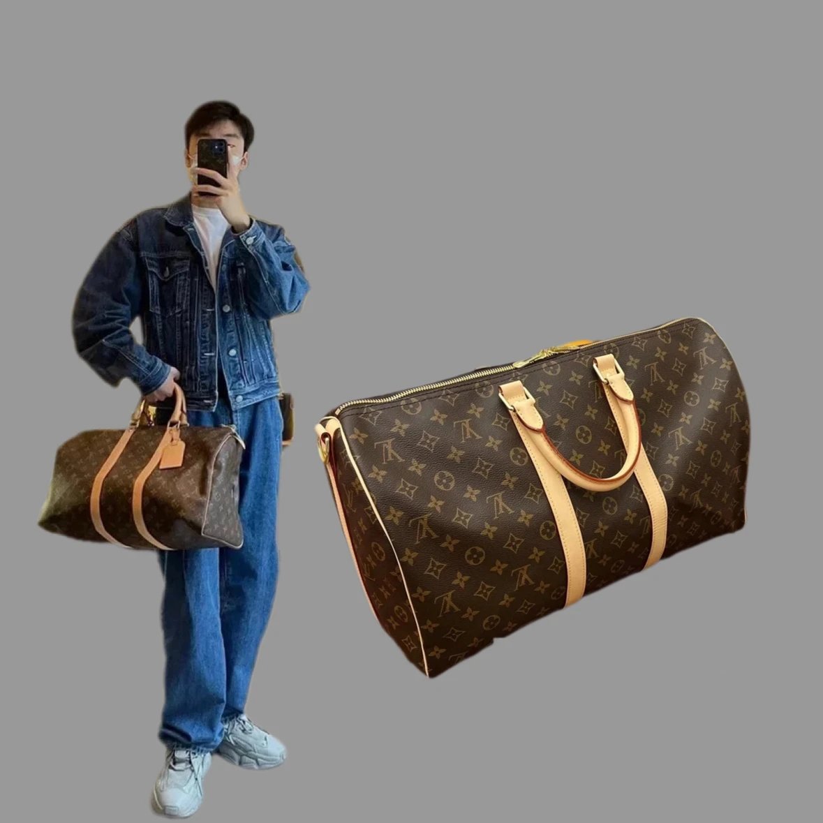 Louis Vuitton Large Capacity Travel Duffle Bag With Shoe Compartment