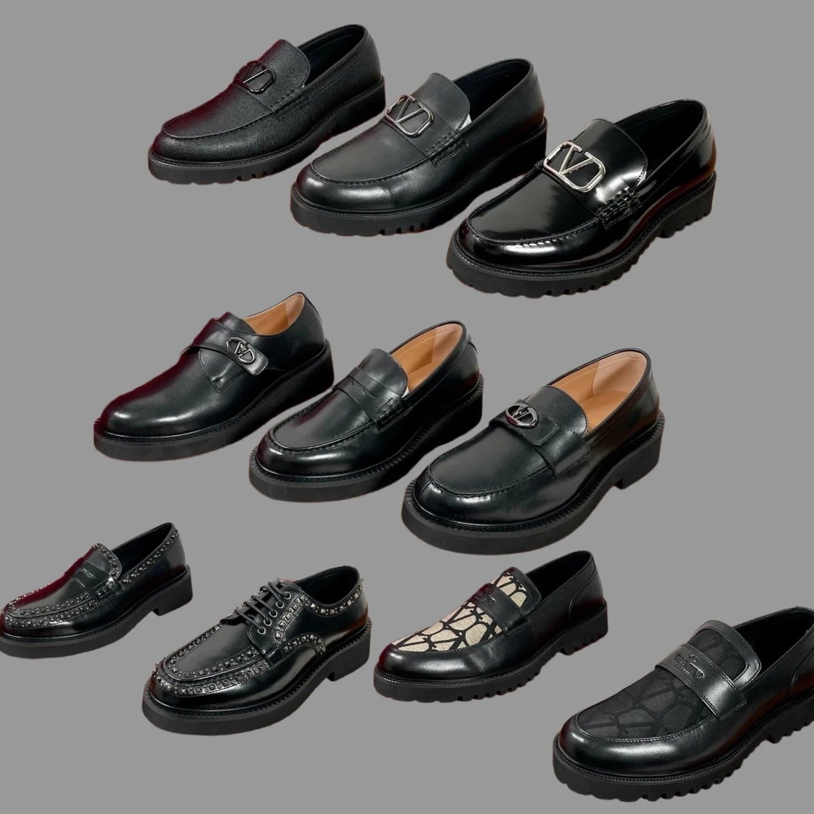 Valentino BU5185 Men's Leather Loafers