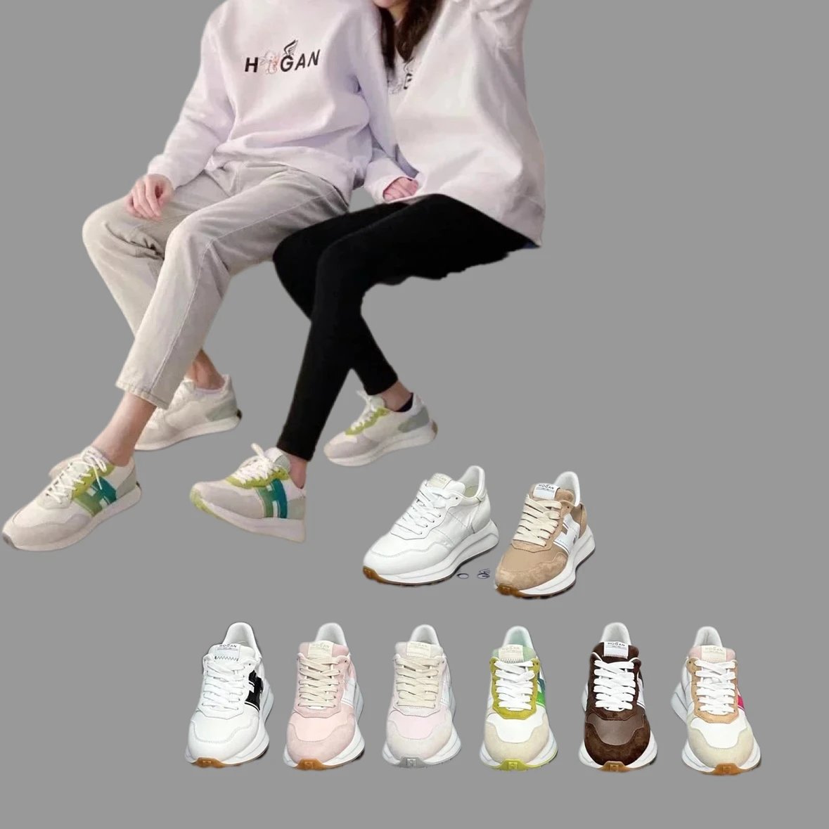Hogan H641 Retro Couple Sneakers