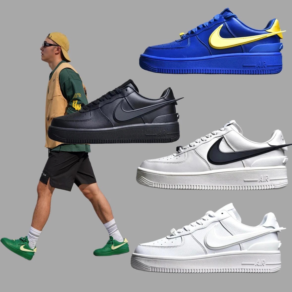 Nike Air Force 1 Low Unisex Casual Sneakers Black White