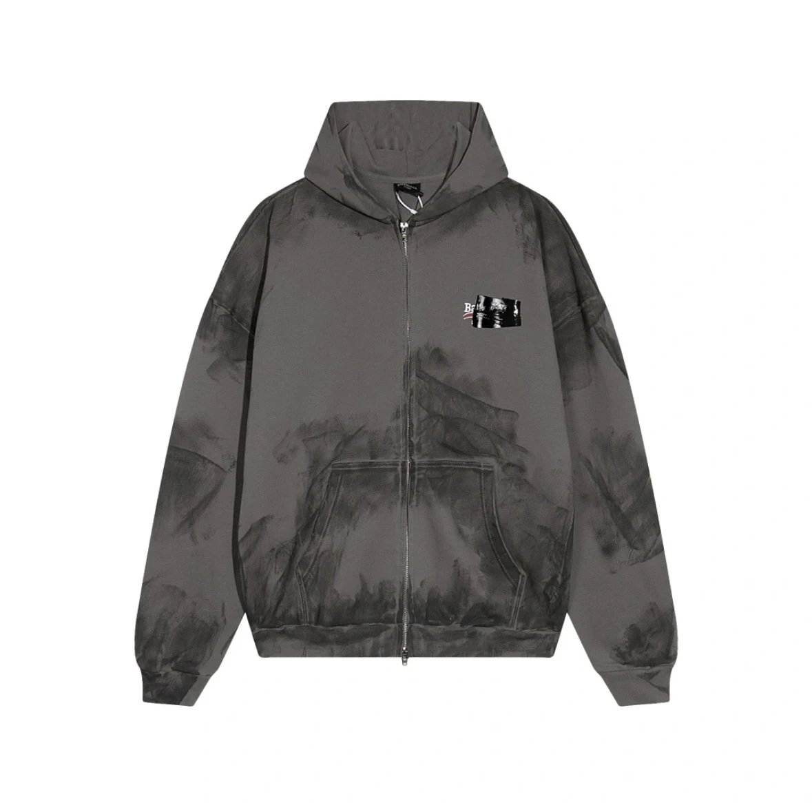 Final Clearance by Manufacturer, No After-Sales Support: Hand-Painted Cola Design Vinyl Zip-Up Jacket