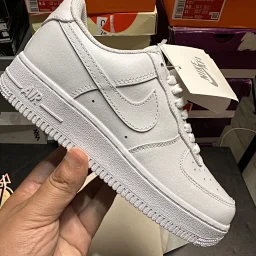 thumbnail for [Pure original version, leather belt full palm air cushion, insole brush glue, order tail goods, casually compare one or more versions] NK Pure White Air Force Air Force One White Air Force Low Board Shoes Men's and Women's Shoes