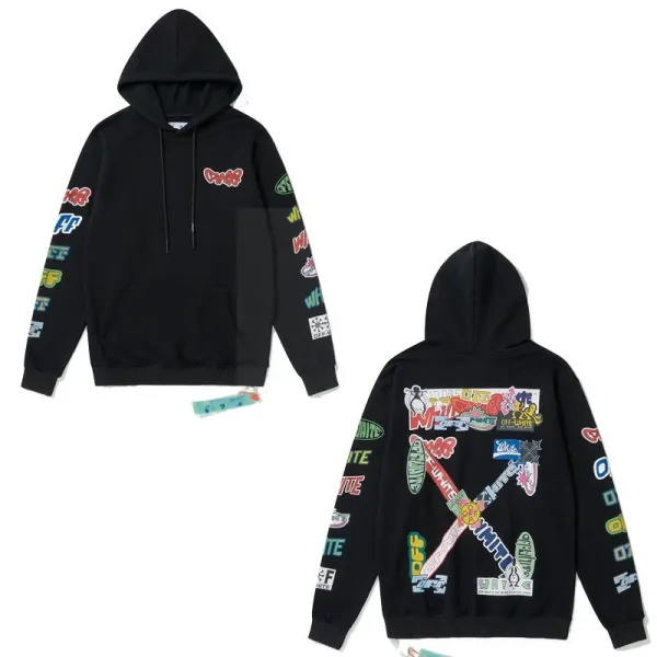 Off-White Arrow Print Black Hoodie - 14