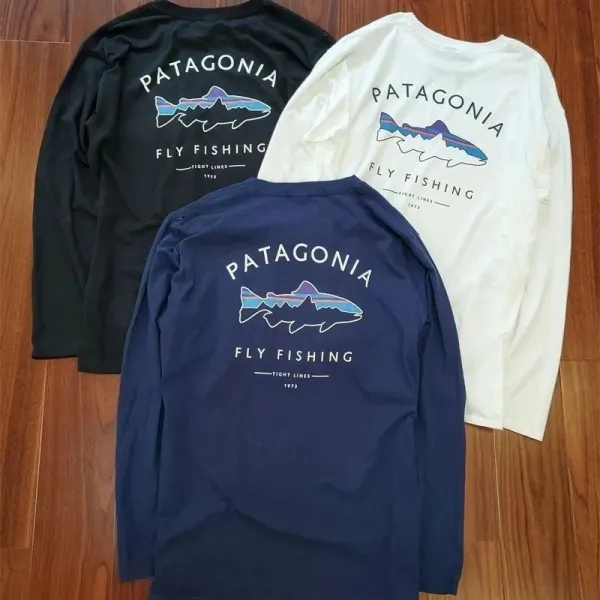 Patagonia Fly Fishing Long-Sleeve T-Shirt White - 3