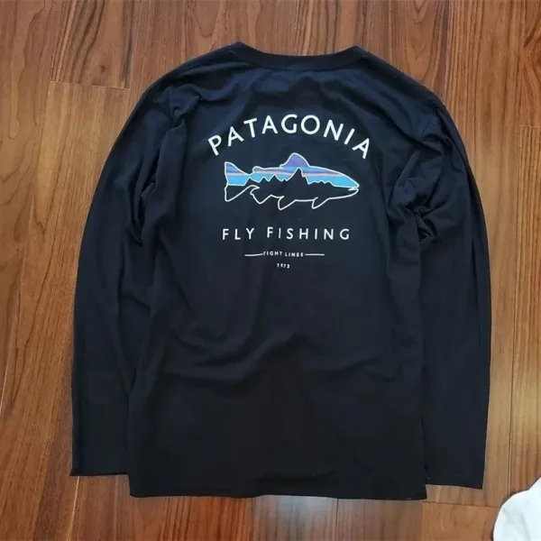 Patagonia Fly Fishing Long-Sleeve T-Shirt White - 8