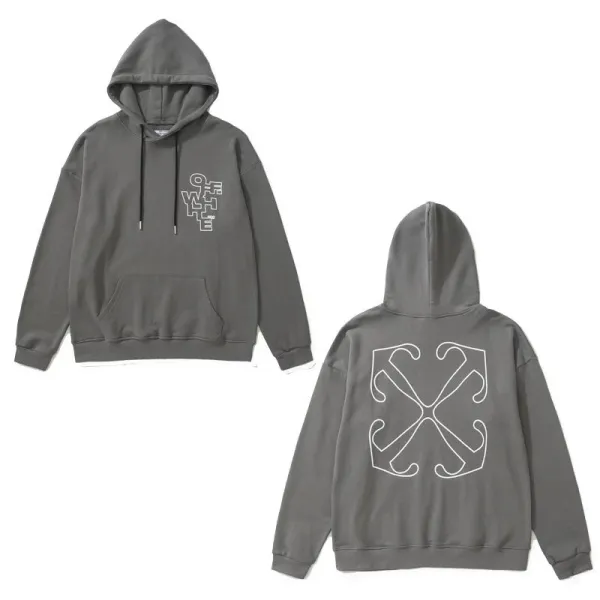 Off-White Industrial Cross Hoodie Gray - 1