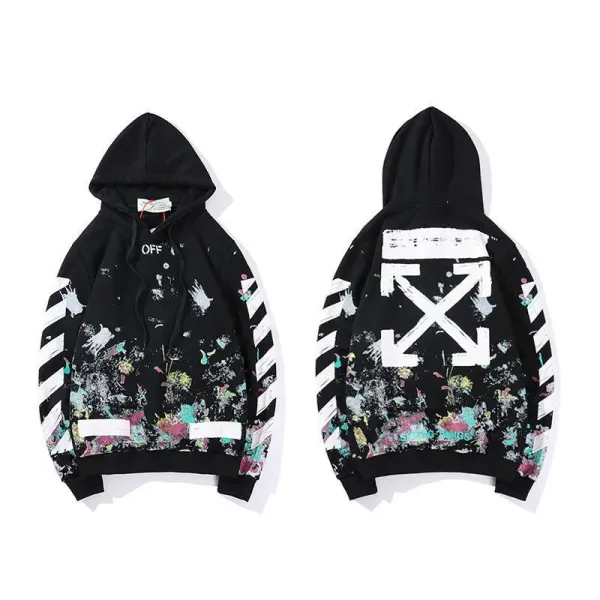Off-White Arrow Print Black Hoodie - 24