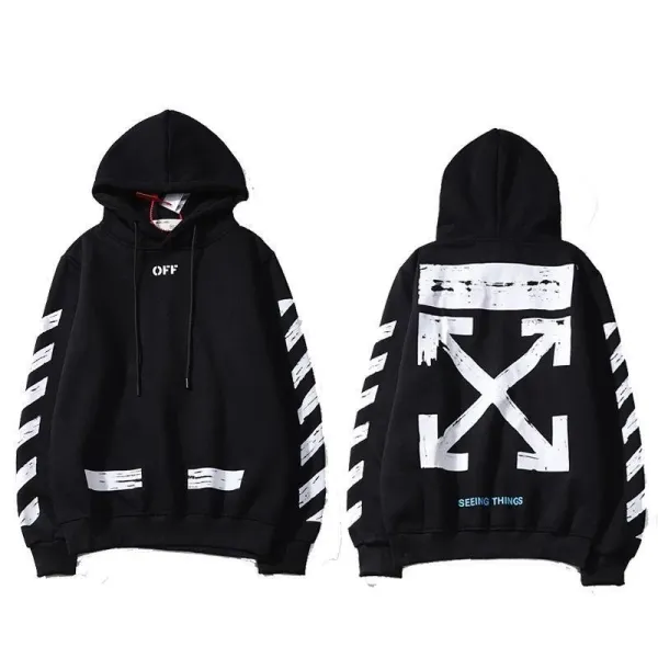 Off-White Diag Arrow Hoodie Black - 1