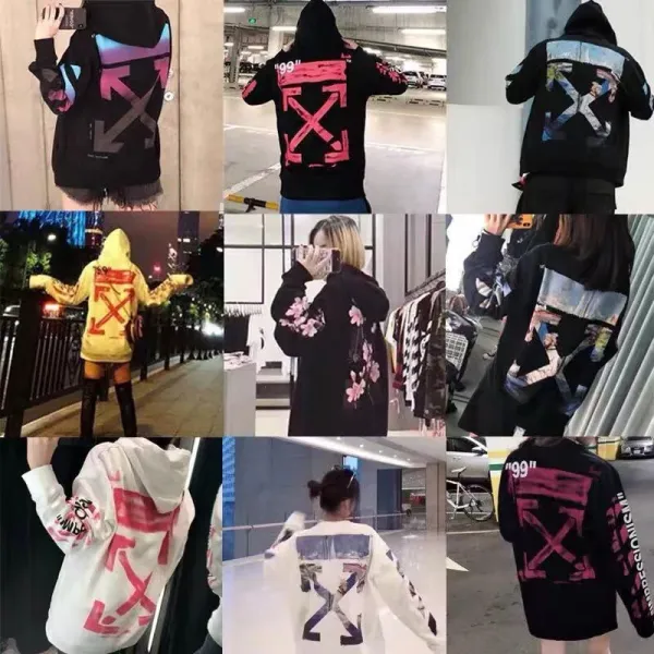 Off-White Arrow Print Black Hoodie - 6